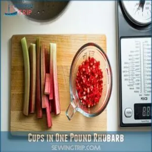 cups in one pound rhubarb