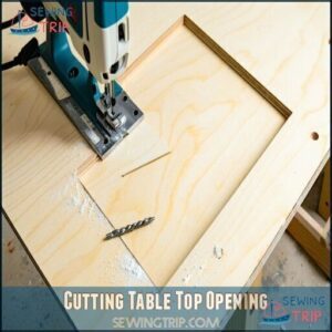 Cutting Table Top Opening