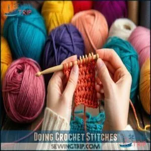 Doing Crochet Stitches