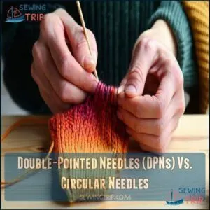 Double-Pointed Needles (DPNs) Vs. Circular Needles Double-Pointed Needles (DPNs) Vs. Circular Needles