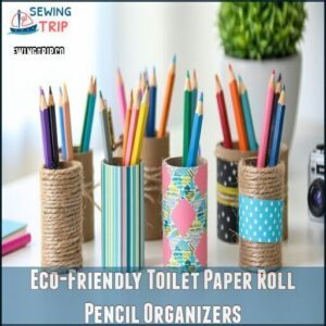 Eco-Friendly Toilet Paper Roll Pencil Organizers