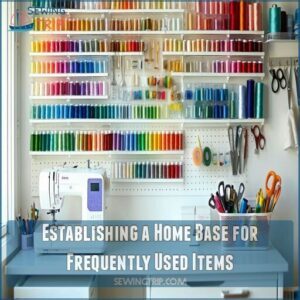establishing a home base for frequently used items
