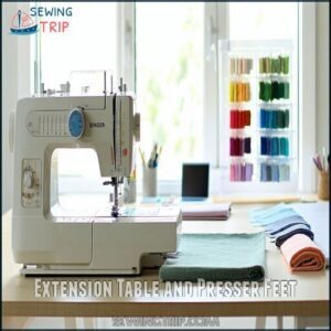 Extension Table and Presser Feet