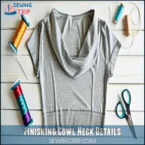 Finishing Cowl Neck Details