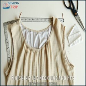 Finishing The Neckline and Hem
