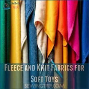 fleece and knit fabrics for soft toys