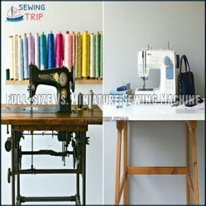 Full-size Vs. Miniature Sewing Machine