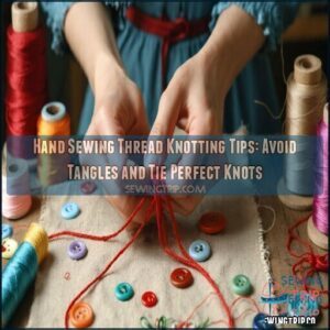 hand sewing thread knotting tips