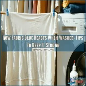 how fabric glue react washed