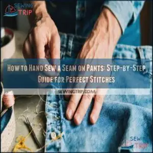 how to hand sew a seam on pants