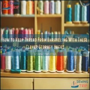 how to keep thread from unraveling from spool