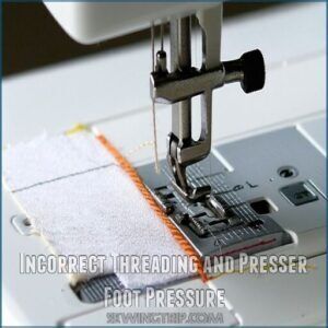 Incorrect Threading and Presser Foot Pressure Incorrect Threading and Presser Foot Pressure