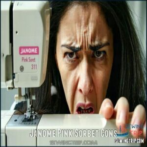 Janome Pink Sorbet Cons
