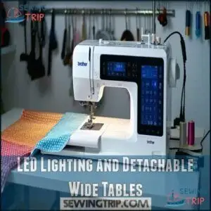 LED Lighting and Detachable Wide Tables