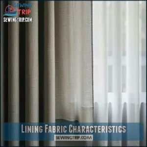 Lining Fabric Characteristics