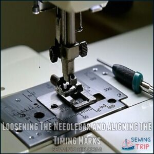 Loosening The Needlebar and Aligning The Timing Marks