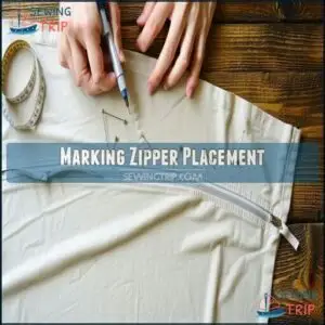 Marking Zipper Placement