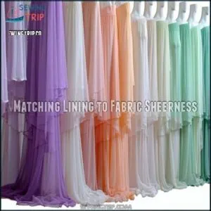Matching Lining to Fabric Sheerness