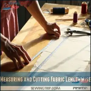 Measuring and Cutting Fabric Lengthwise Measuring and Cutting Fabric Lengthwise