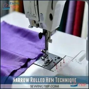 Narrow Rolled Hem Technique