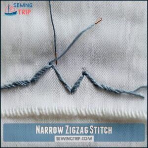 Narrow Zigzag Stitch Narrow Zigzag Stitch