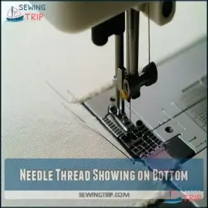 Needle Thread Showing on Bottom