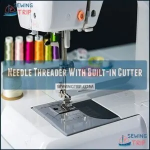 Needle Threader With Built-in Cutter