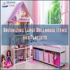 Organizing Large Dollhouse Items and Playsets