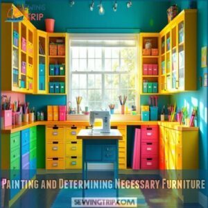 painting and determining necessary furniture