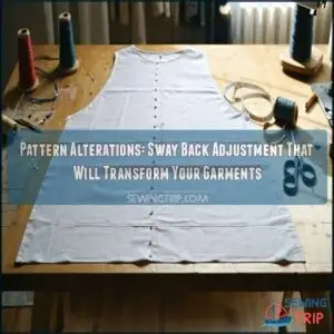 pattern alterations sway back adjustment