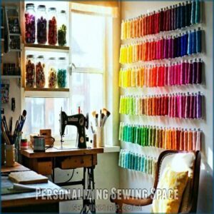 personalizing sewing space
