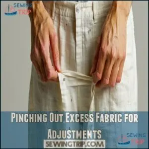 Pinching Out Excess Fabric for Adjustments