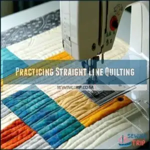 Practicing Straight Line Quilting
