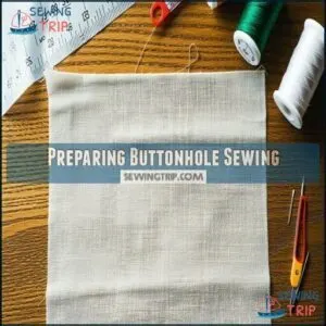 Preparing Buttonhole Sewing