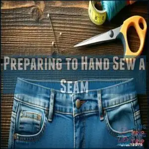 Preparing to Hand Sew a Seam