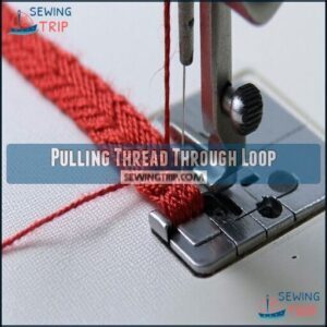 Pulling Thread Through Loop Pulling Thread Through Loop