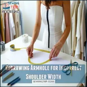 Redrawing Armhole for Incorrect Shoulder Width