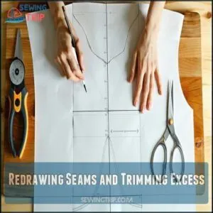 Redrawing Seams and Trimming Excess