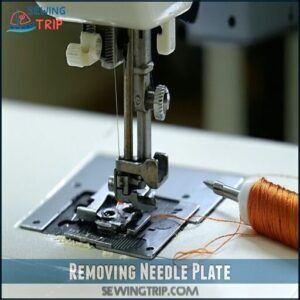 Removing Needle Plate Removing Needle Plate