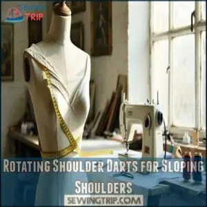 Rotating Shoulder Darts for Sloping Shoulders