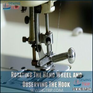 Rotating The Hand Wheel and Observing The Hook