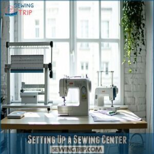 setting up a sewing center
