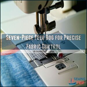 Seven-Piece Feed Dog for Precise Fabric Control