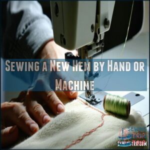 Sewing a New Hem by Hand or Machine