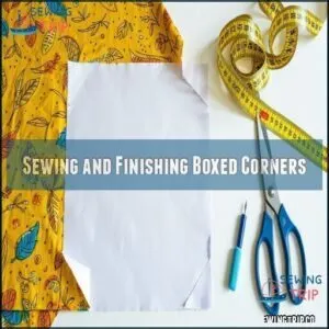Sewing and Finishing Boxed Corners