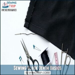 Sewing Black Denim Basics
