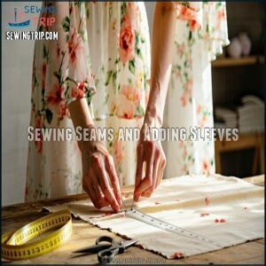 Sewing Seams and Adding Sleeves