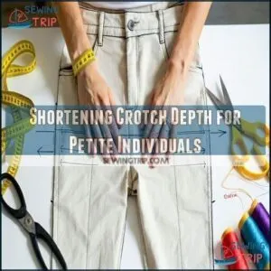 Shortening Crotch Depth for Petite Individuals