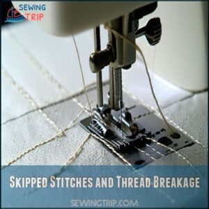 Skipped Stitches and Thread Breakage Skipped Stitches and Thread Breakage