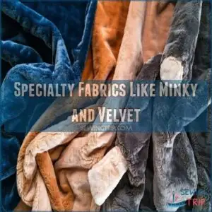 specialty fabrics like minky and velvet